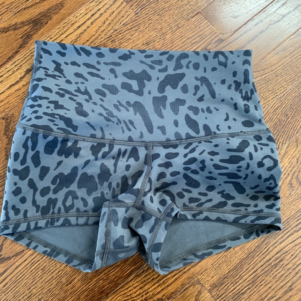 Lululemon leopard athletic shorts
